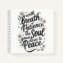 Frieden in jedem Wort finden Notizbuch