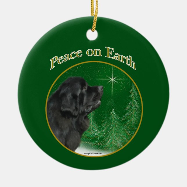 Frieden in Neufundland Keramik Ornament (Vorne)