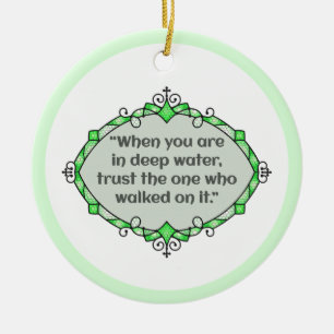 Frieden in tiefen Gewässern Keramik Ornament