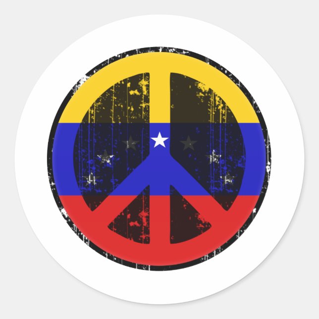 Frieden in Venezuela Runder Aufkleber (Vorderseite)