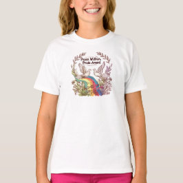Frieden innen, Stolz außen – LGBTQ Camping Natur T-Shirt
