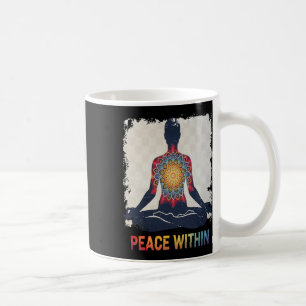Frieden innerhalb Mandala Yoga Meditation Design Kaffeetasse