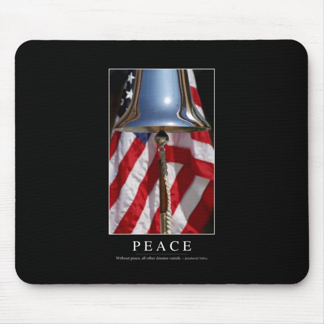 Frieden: Inspiration Zitat 1 Mousepad (Vorne)