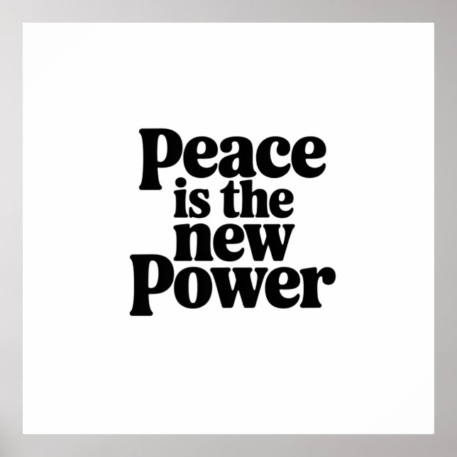 Frieden ist der neue Power Poster (Vorne)