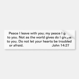 Frieden ist mit Ihnen Autoaufkleber