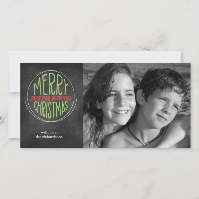 Frieden ist mit Ihnen Feiertagskarte (Vorderseite)