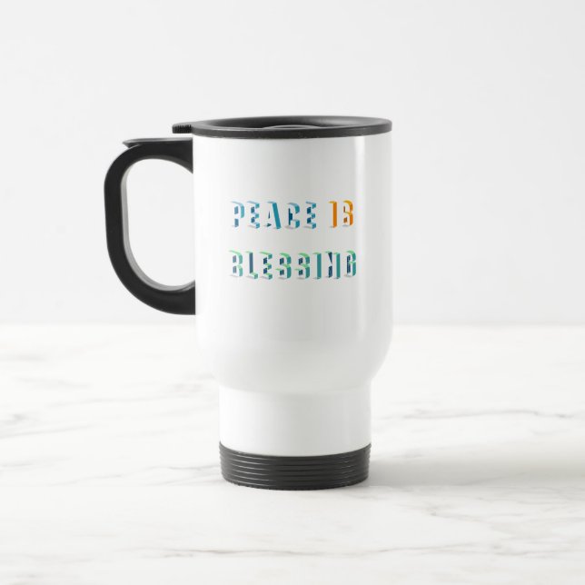 Frieden ist segnen reisebecher (Links)