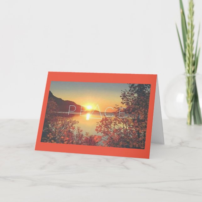 FRIEDEN, JOY, LIEBE & LACHTER Card Dankeskarte (Vorderseite)