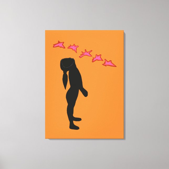 Frieden, keine Kriegskanäle mehr drucken Leinwanddruck (Vorderseite)