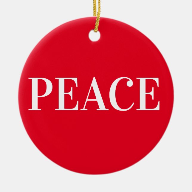 Frieden Keramik Ornament (Vorne)