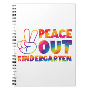 Frieden Kindergarten Tie Dye Letzter Schultag Notizblock