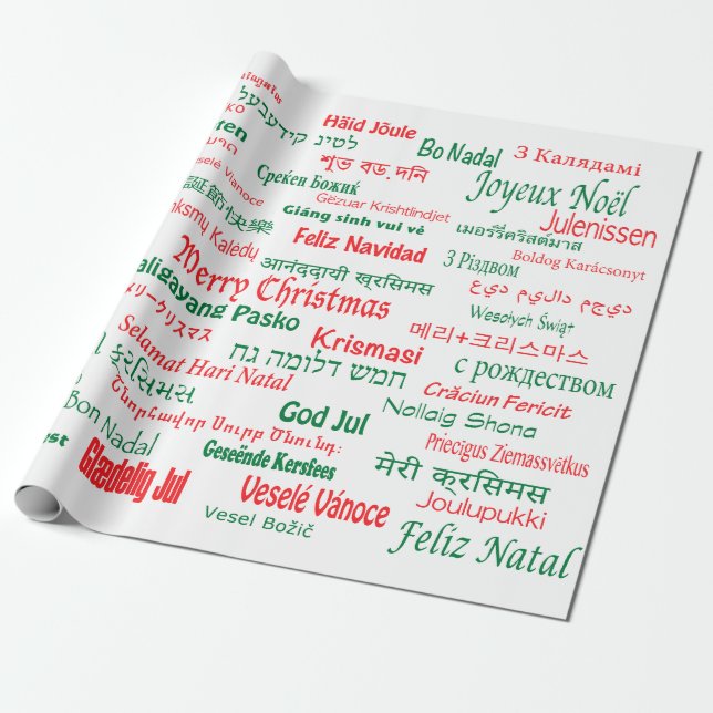 Frieden koexistieren glückliche frohe Weihnachten Geschenkpapier (Ungerollt)