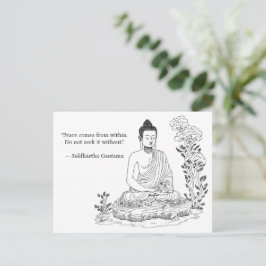 Frieden kommt aus Buddha Postkarte