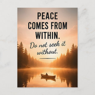 🕊️ Frieden kommt von innen Tägliche Inspiration ✨ Postkarte