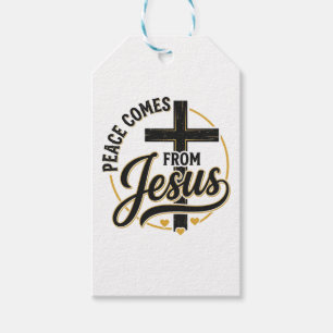 Frieden kommt von Jesus Christliches Kreuz-Shirt Geschenkanhänger