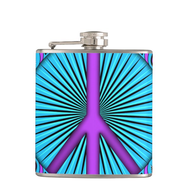 Frieden ~ Leaf Flachmann (Vorderseite)