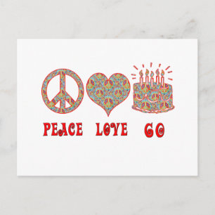 Frieden Liebe 60 Postkarte