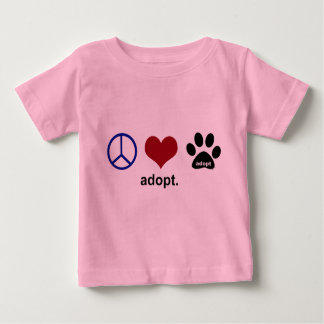 Frieden, Liebe, Adoptier Baby T-shirt