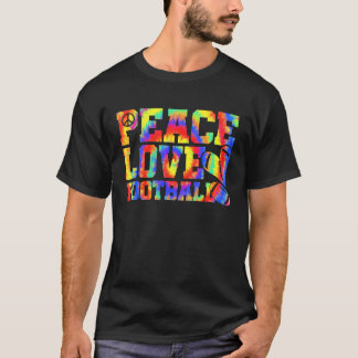Frieden Liebe American Football Coole Hippie Männ T-Shirt