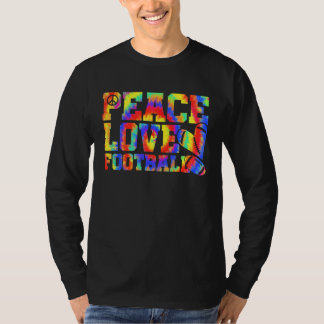 Frieden Liebe American Football Coole Hippie Männ T-Shirt