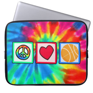 Frieden, Liebe, Basketball Laptopschutzhülle