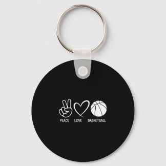 Frieden Liebe Basketball lustiger Basketballliebha Schlüsselanhänger