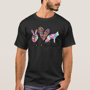 Frieden Liebe Belgischer Malinois Tie Dye Hund M T-Shirt