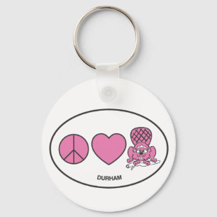 Frieden, Liebe, Biber Schlüsselanhänger