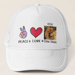 Frieden Liebe Chow Chows Hunde Liebhaber Truckerkappe