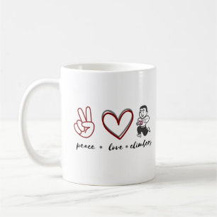 Frieden. Liebe. Climbers Tshirt Kaffeetasse