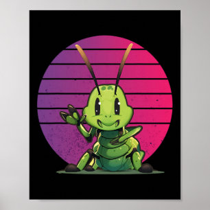 Frieden Liebe Cricket Insekten Frieden Hand Käfer Poster