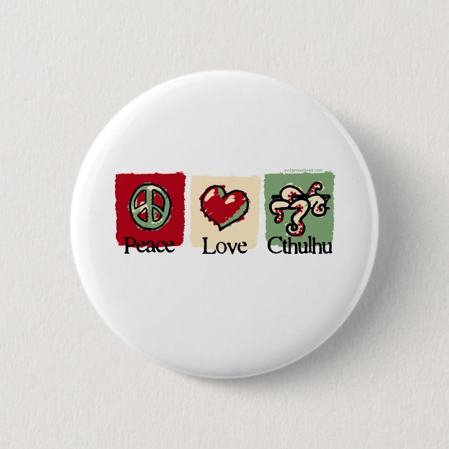 Frieden. Liebe. Cthulhu. Button (Vorderseite)