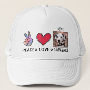 Frieden Liebe Dalmatiner Hunde Liebhaber Truckerkappe