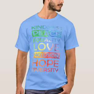 Frieden Liebe Einbeziehung Gleichstellung Diversit T-Shirt