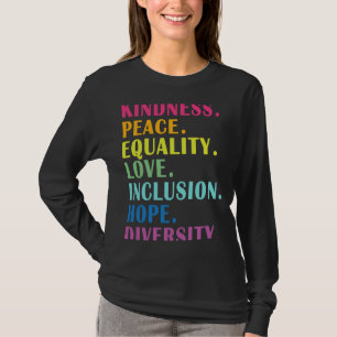 Frieden Liebe Einbeziehung Gleichstellung Diversit T-Shirt