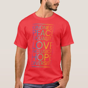 Frieden Liebe Einbeziehung Gleichstellung Diversit T-Shirt