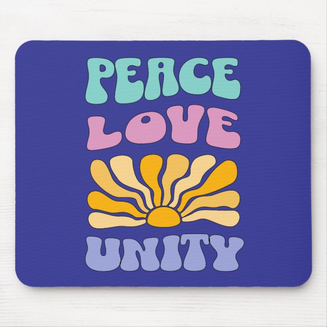 Frieden Liebe Einheit Mousepad (Vorne)