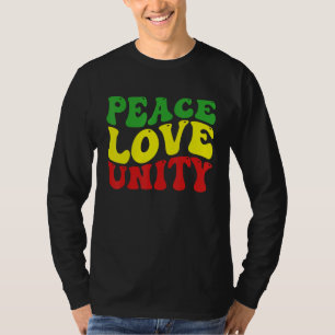 Frieden Liebe Einheit Reggae Roots Jamaika Rasta R T-Shirt
