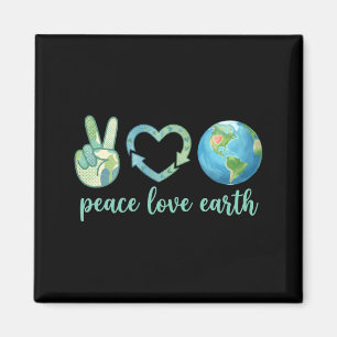 Frieden Liebe Erde Öko freundlich Natur Erdentag Magnet
