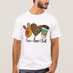 Frieden, Liebe, Fall Leopard Pumpkin GewürzLatte T-Shirt