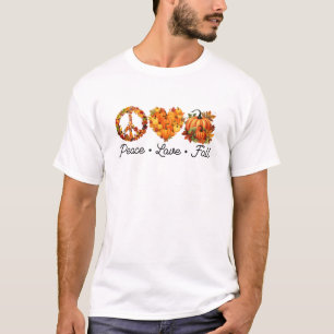 Frieden, Liebe, Fall - Pumpkins T-Shirt