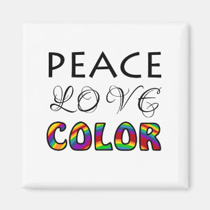Frieden Liebe Farbe Regenbogen Design Magnet