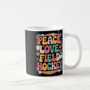 Frieden Liebe Feldhockey 70er Hippie Retro Feldhoc Kaffeetasse