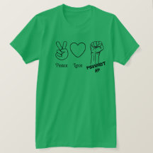 Frieden, Liebe, feministischer AF-T - Shirt