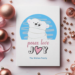 Frieden Liebe Freude Eisbären Weihnachten
