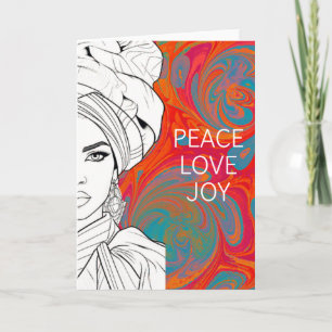 Frieden. Liebe. Freude. – Inspirierende Kunst Gruß Karte