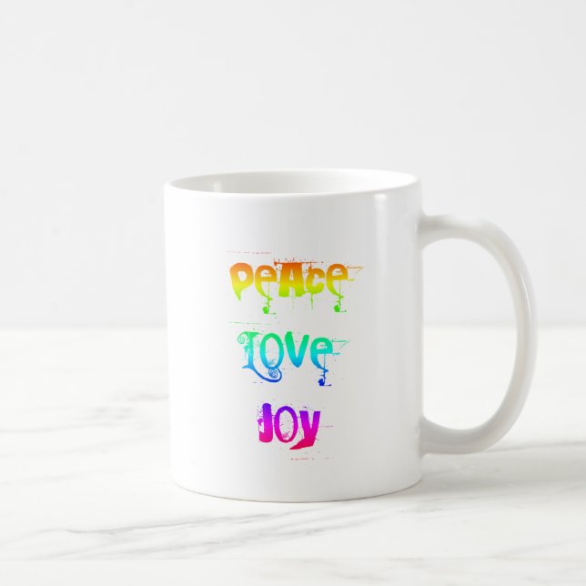 Frieden Liebe Freude Tasse (Rechts)