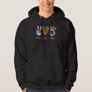 Frieden Liebe Fünfte Klasse Trupp Zurück zur Schul Hoodie
