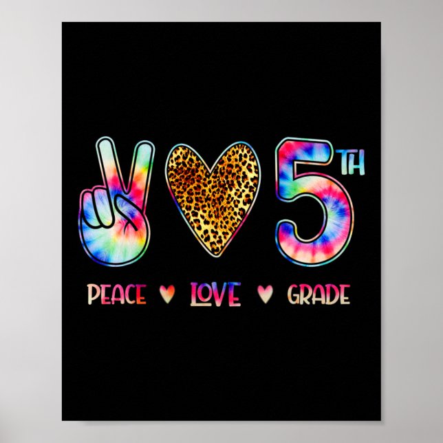 Frieden Liebe Fünfte Klasse Trupp Zurück zur Schul Poster (Vorne)