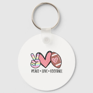 Frieden Liebe Fußll Mama Cute Für Frauen Teenager Schlüsselanhänger